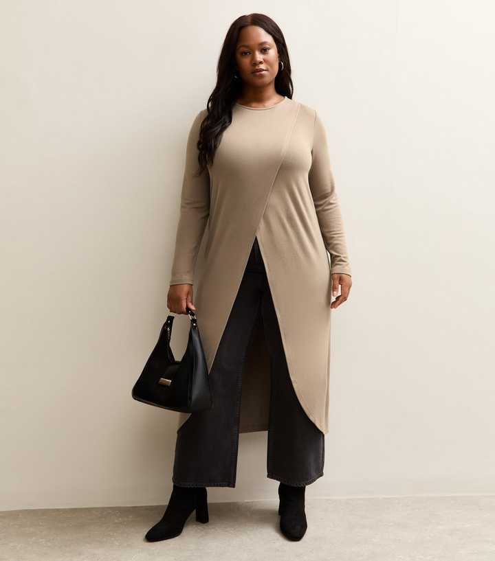 Curves Mink Soft Touch Longline Wrap Top