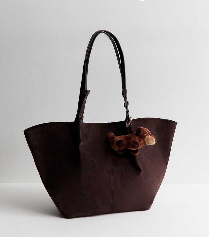 Brown Sausage Dog Plush Bag Charm