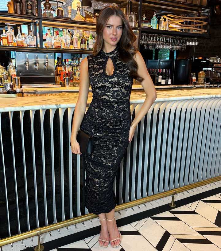 ax paris black lace dress Red Black Polka Dot Swing Dress 10 main image 0
