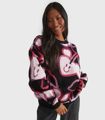 Skinnydip Black Cherry Pattern Jumper