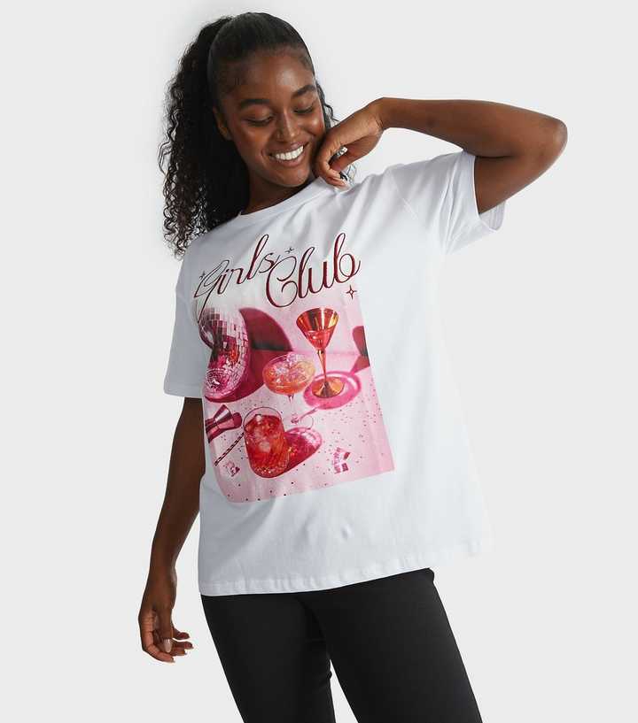 Skinnydip White Girls Club Print T-Shirt