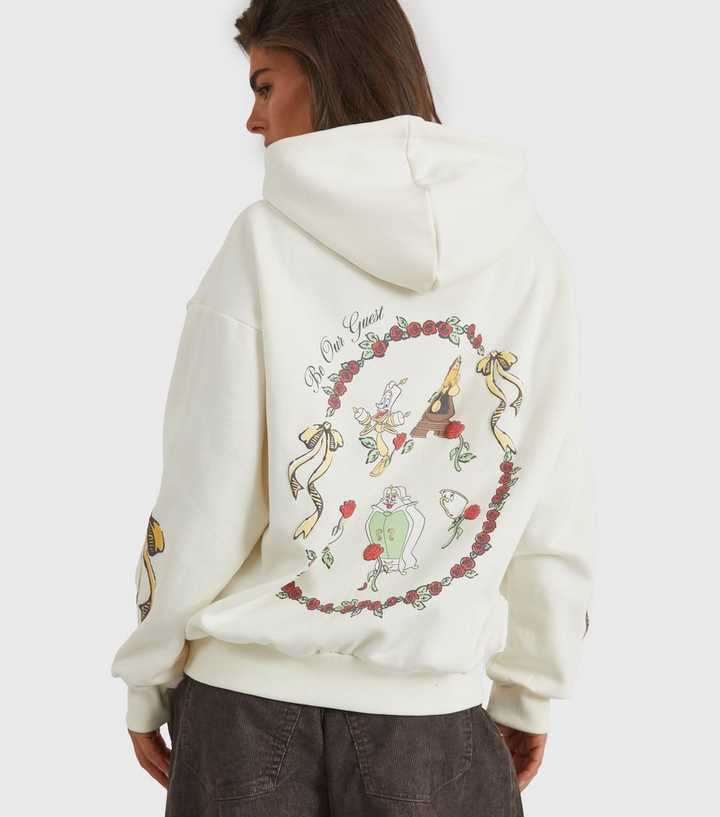 Skinnydip Cream Disney Beauty and the Beast Rose Hoodie