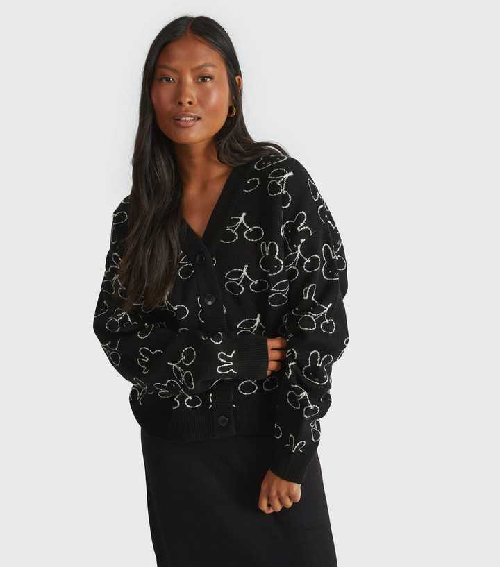Skinnydip Black Miffy Pattern Cardigan