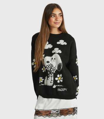 Skinnydip Black Snoopy Flower Jumper