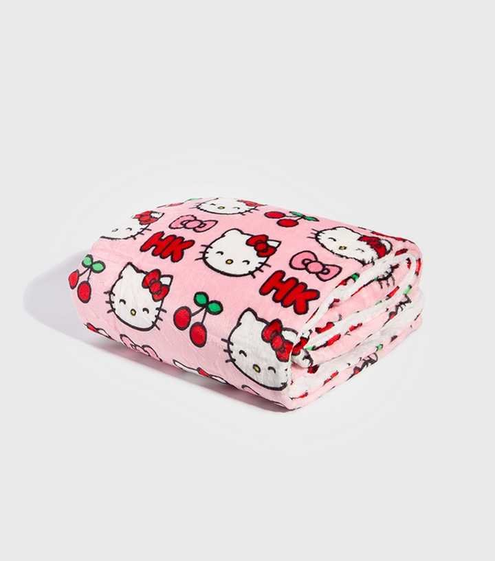 Skinnydip Light Pink Hello Kitty Fleece Blanket
