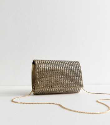Gold Sparkle Clutch Bag