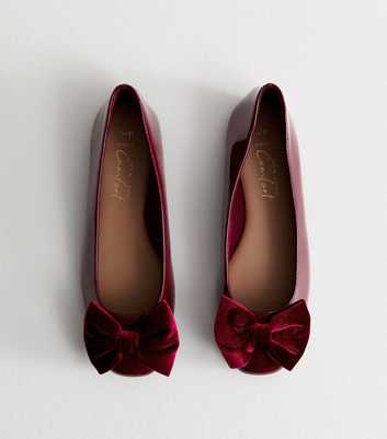 Wide Fit Burgundy Bow Pumps