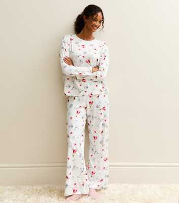 Cream Cocktail Print Pyjama Set