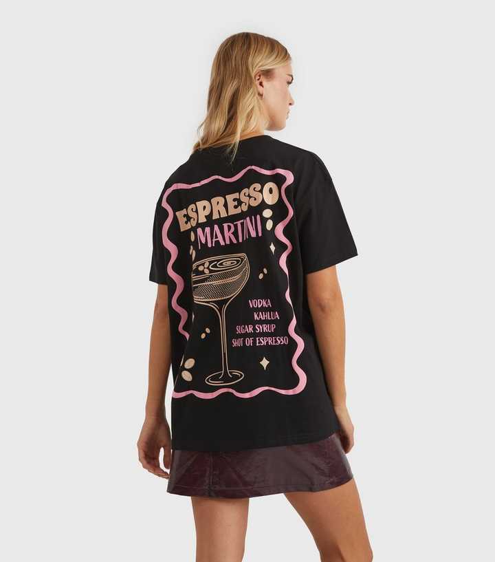 Skinnydip Black Cotton Espresso Martini Logo T-Shirt