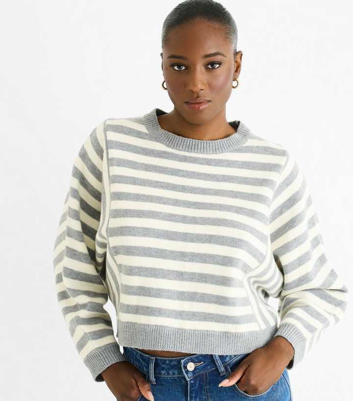 Gini London Grey Striped Jumper