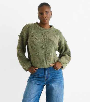 Gini London Green Bobble Applique Jumper