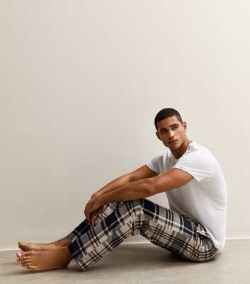 Only & Sons Stone Checked Relaxed Pyjama Trousers 