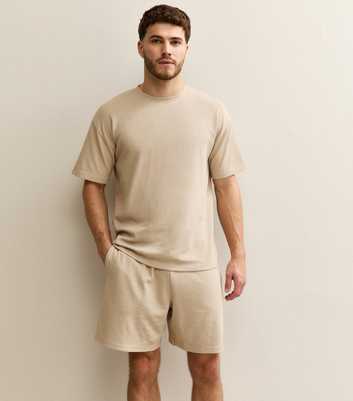 Tan Regular Waffle Texture Shorts