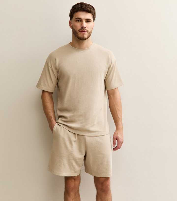 Tan Regular Waffle Texture Shorts