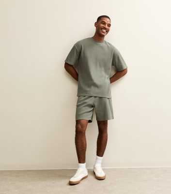 Light Khaki Regular Waffle Texture Shorts
