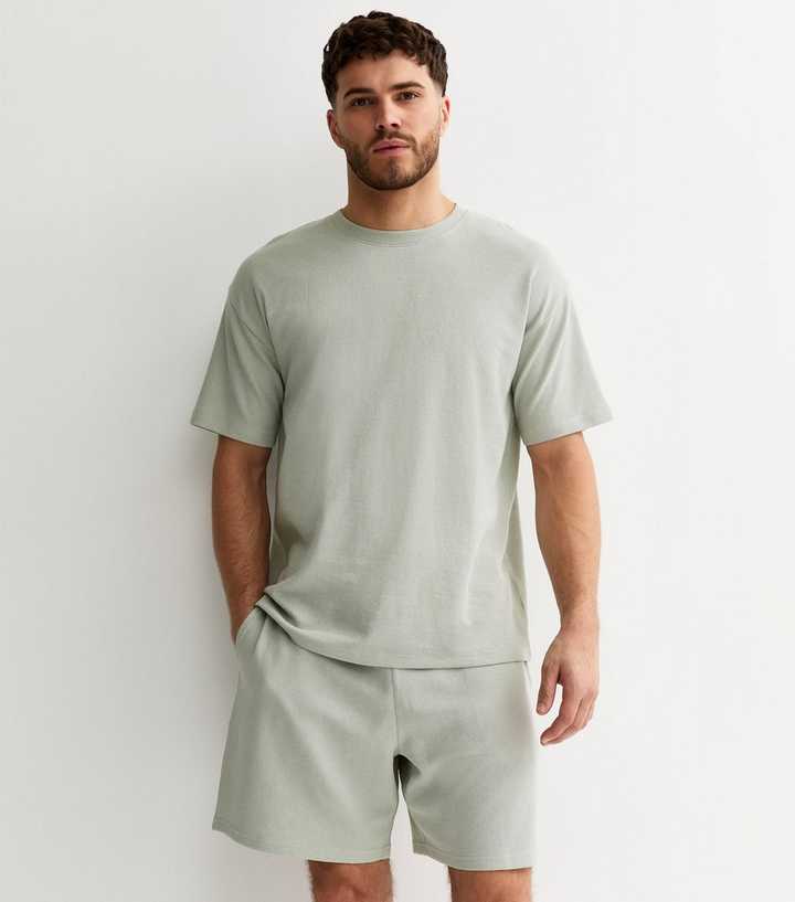Mint Green Regular Waffle Texture Shorts