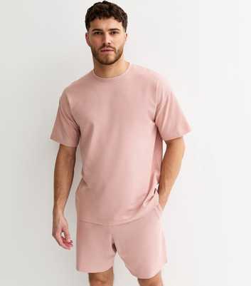 Pink Regular Waffle Texture Shorts