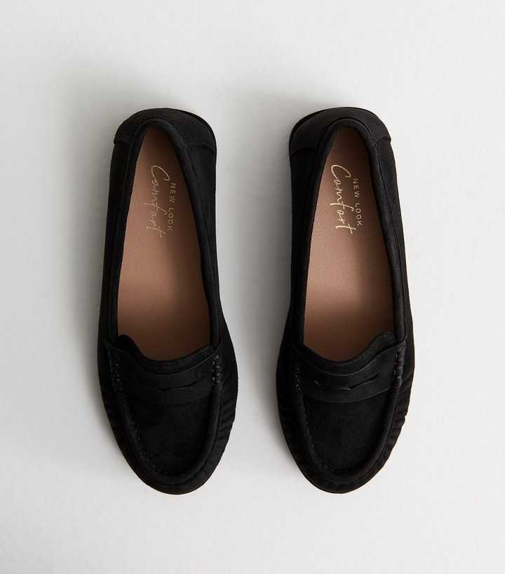Black Faux Suede Loafer