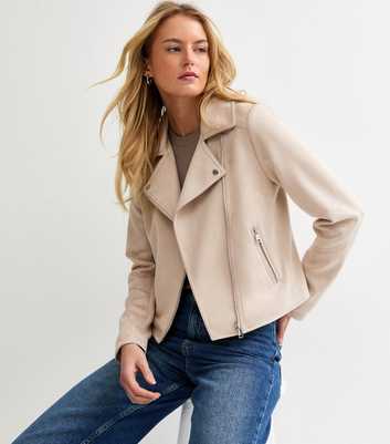 Tall Stone Faux Suede Biker Jacket