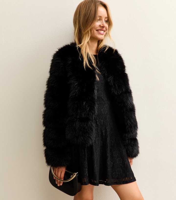 new look lace skater dress Layered In Lace Skater Dress