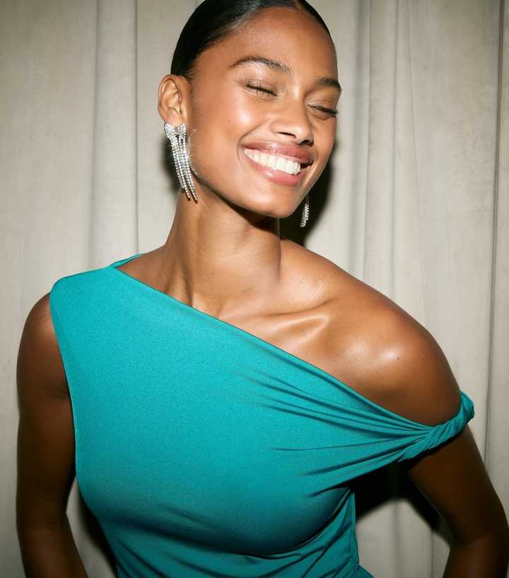 Teal Off The Shoulder Top