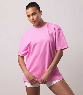 Gym King Pink Challenge Print T-Shirt