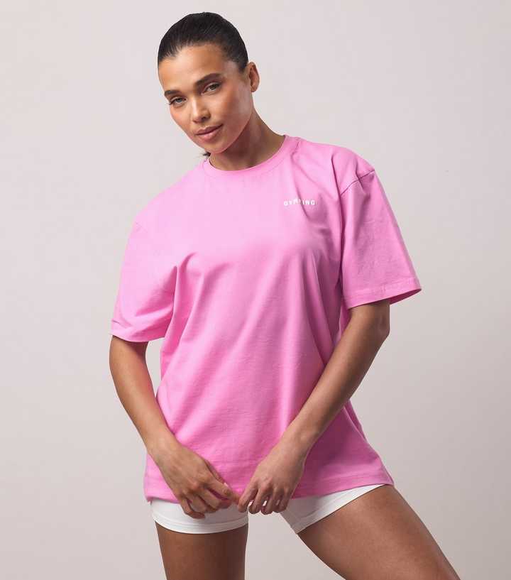 Gym King Pink Challenge Print T-Shirt