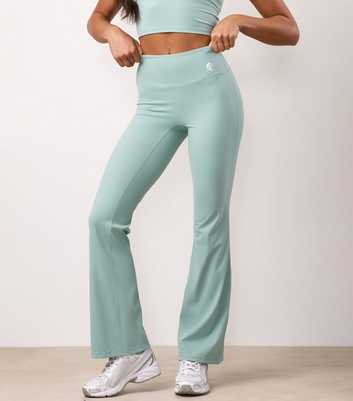 Gym King Light Green 365 Flared Trousers