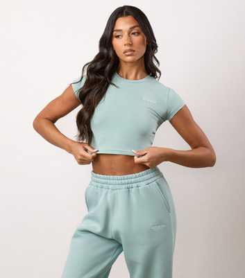 Gym King Light Green 365 Cropped Jersey T-Shirt