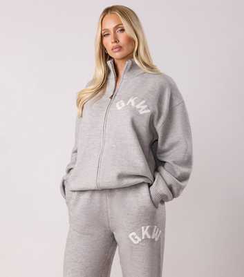 Gym King Grey Restore Knit Full Zip Jumper