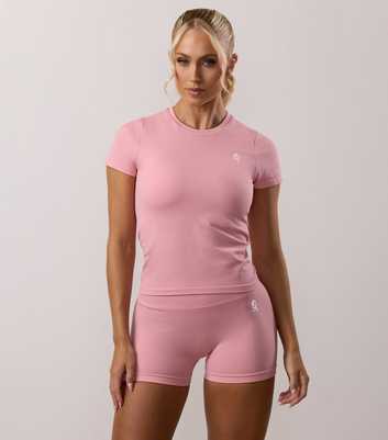 Gym King Light Pink Sculpting Seamless T-Shirt