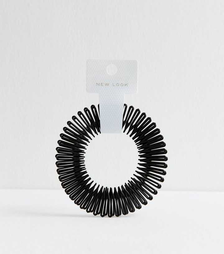 Black Pack Of 2 Stretch Comb Headbands