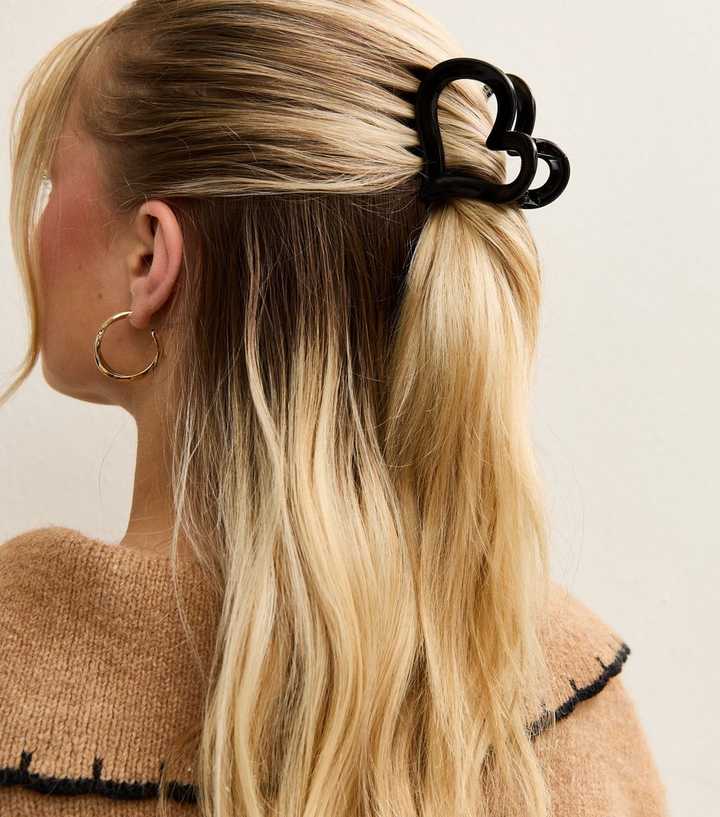 Black Heart Hair Clip