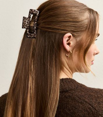Meilliwish Leoparden-Haarclip Für Frauen – 1 Stück, Braun, Stylischer Haarschmuck Für Hochzeit & Party