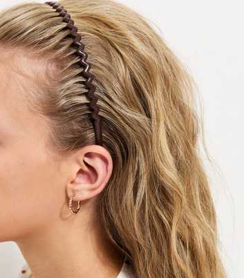 Dark Brown Shiny Comb Headband