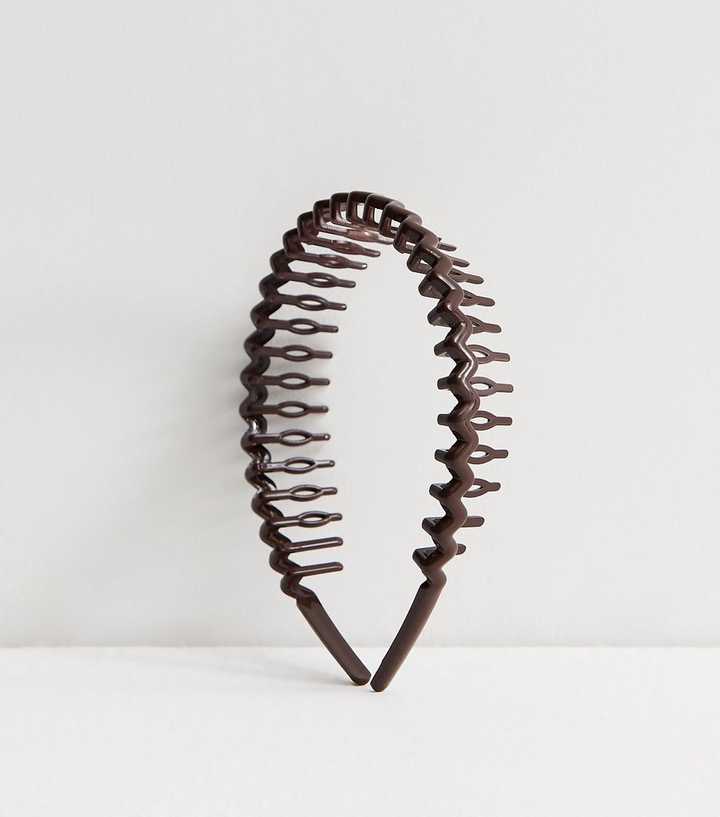 Dark Brown Shiny Comb Headband