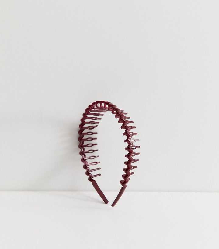 Dark Burgundy Shiny Comb Headband