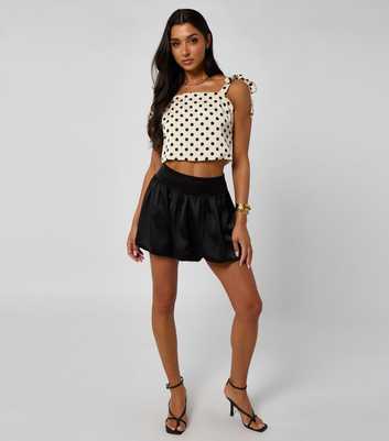 Urban Bliss Black Bubble Hem Mini Skirt