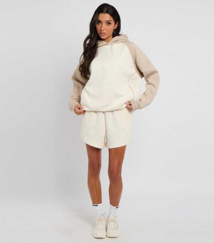 Custom Cream Bright Green Color Block Wave Boundary Full-Zip Hoodie main image 1