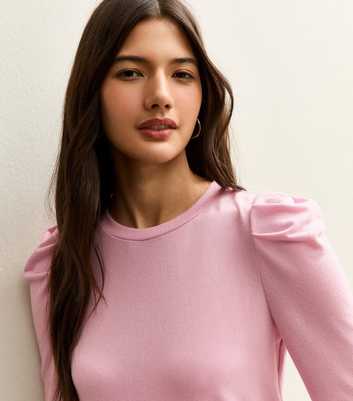 Pink Puff Sleeve Soft Touch T-Shirt
