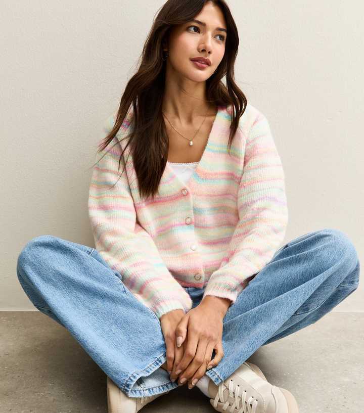 Sunshine Soul Pink Striped Long Sleeve Cardigan