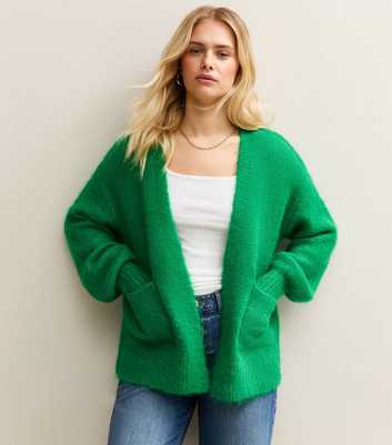 Sunshine Soul Mid Green Open Front Cardigan