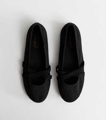 Black Sporty Ballet Flats