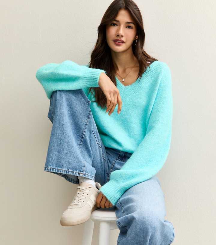 Sunshine Soul Light Blue V-Neck Jumper