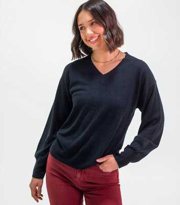 Sunshine Soul Black V-Neck Jumper