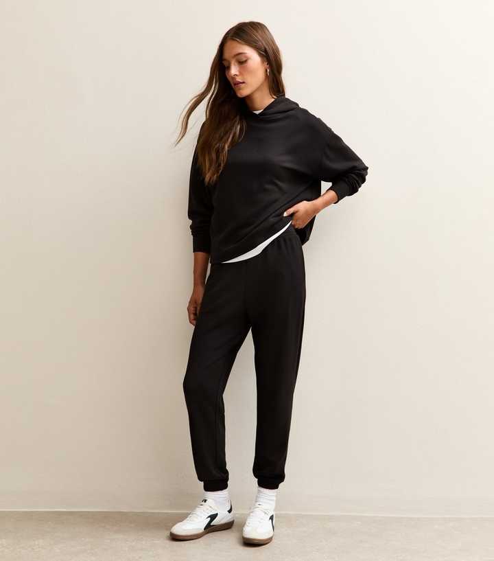 Premium Black Cuffed Tapered Leg Joggers