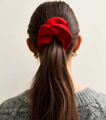 Red Oversized Scrunchie