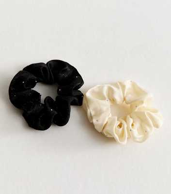 Pack Of 2 Studded Scrunchie