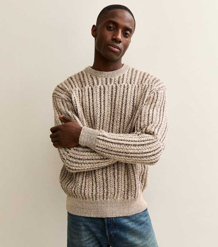 Only & Sons Stone Regular Cable Knit Jumper
