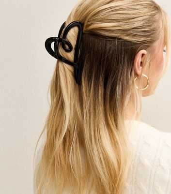 Black Heart Shaped Hair Clip